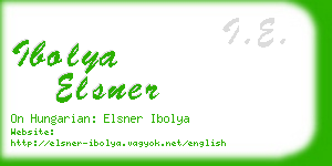 ibolya elsner business card